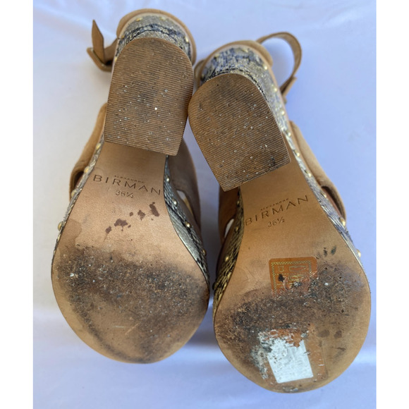 Alexandre Birman Suede & Snake Platform Sandals sz 36.5, US 6.5 - Picture 13 of 14